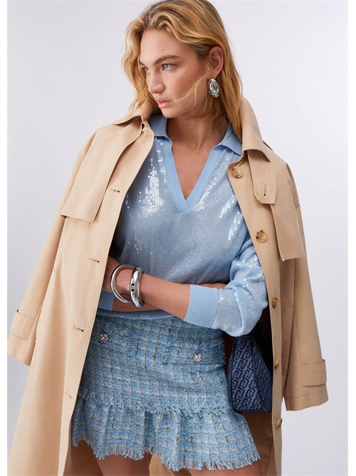 Maglia con paillettes LIU JO | WA6218MA68R/P9377